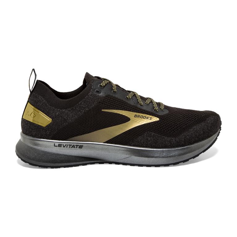 Brooks Men's Levitate 4 Road Running Shoes - Black/Gold (MPCO90721)